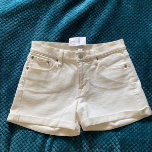J crew white jean shorts, never worn!